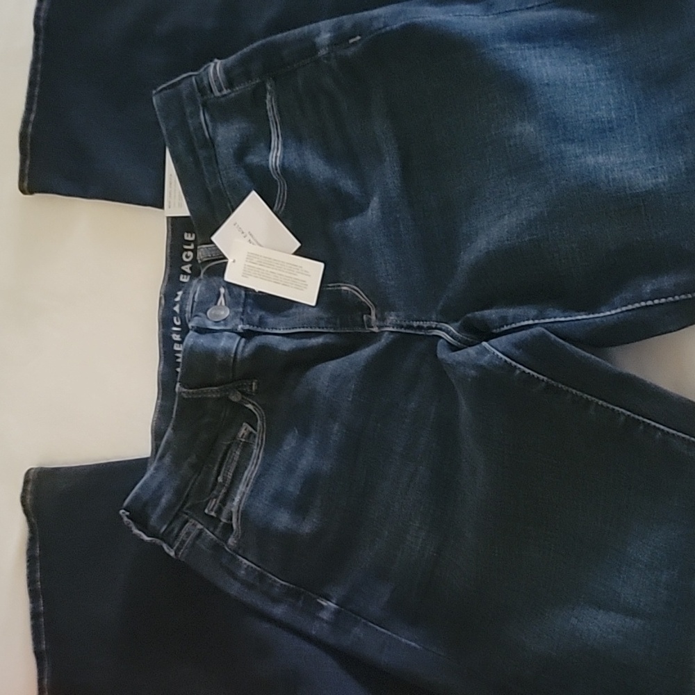 Womens American Eagle Curvy High Rise Skinny Kick Boot Jeans,New/tags,size 10